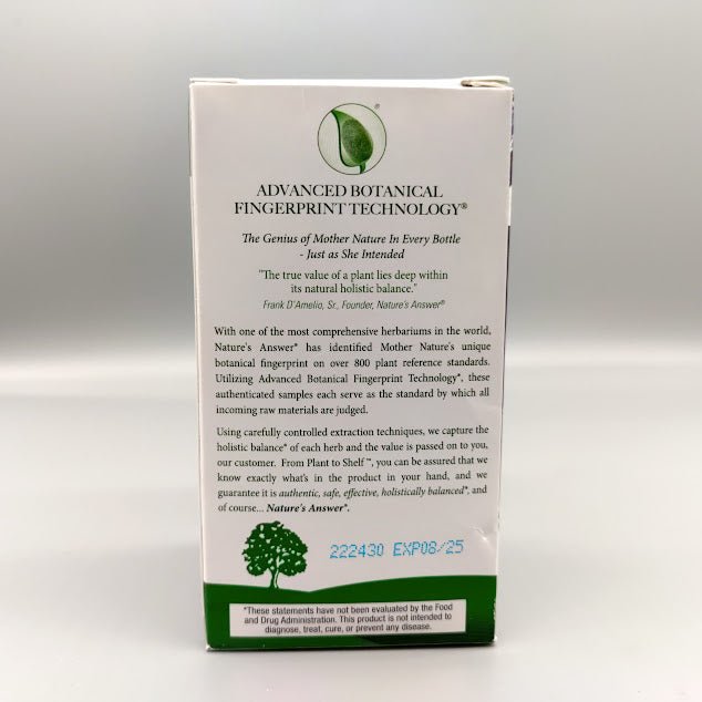 Nature's Answer Pueraria Mirifica Estro Balance, 60 vegetarian capsules — vista posterior