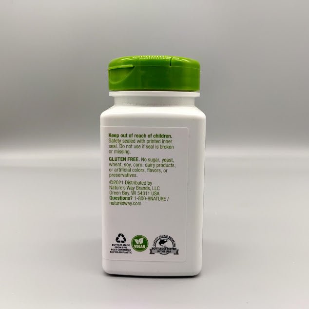 Kelp Alga Marina 363 mg con Yodo Nature's Way, 100 Cápsulas — vista posterior del envase