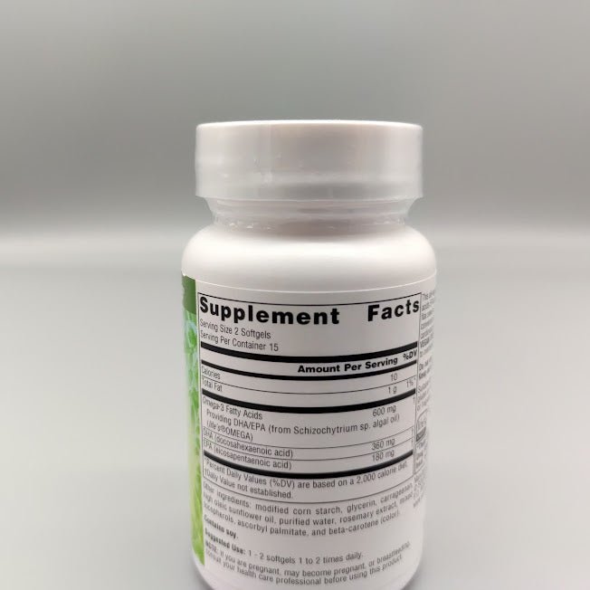 Non-Fish Omega-3s - 300mg - 30 Softgels - Source Naturals — etiqueta con los ingredientes
