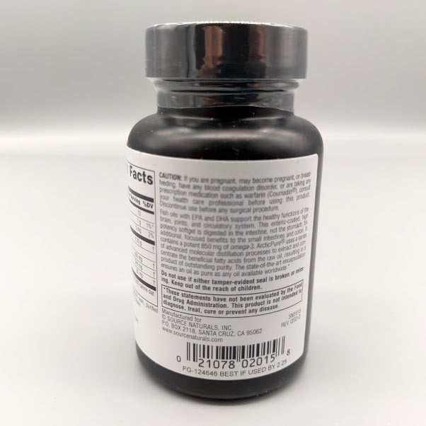 Omega 3 850mg ArcticPure® Enteric Coated Ultra Potency - 30 Softgels