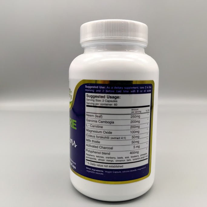 Oxypure Weight Loss de Pure & Healthy — etiqueta del producto