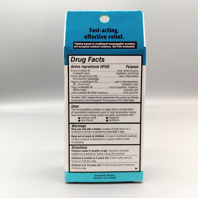 Pain & Fever Cherry .85 OZ de Kids Relief — etiqueta del producto