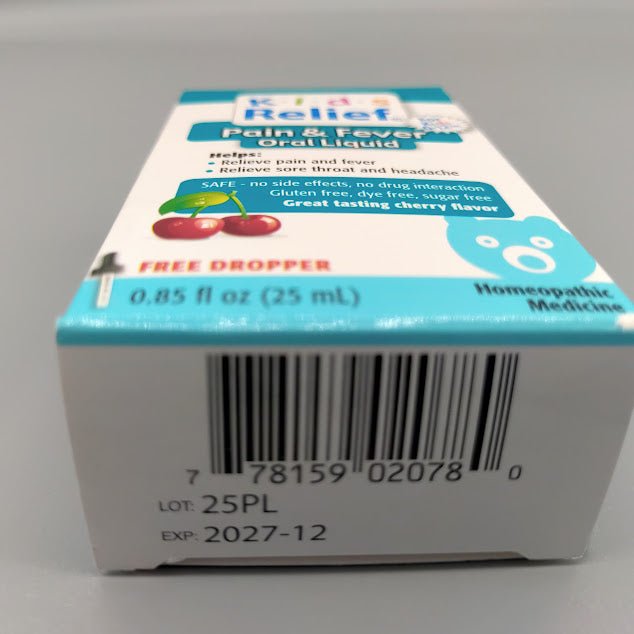 Pain & Fever Cherry .85 OZ de Kids Relief — detalle