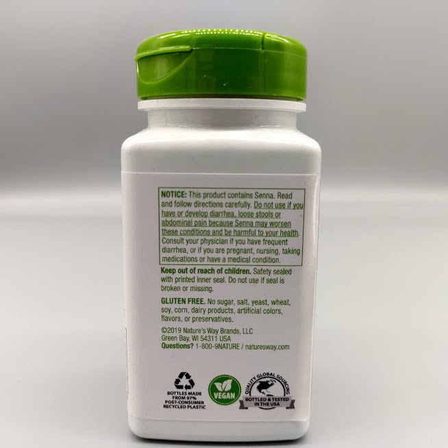 Pastillas Senna Leaves - 1350mg - 100 Vegan Capsules - Nature's Way