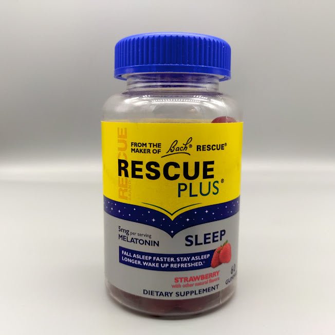 Rescue Plus - Sleep Melatonin 2500mcg 2.5mg - Natural Strawberry Gummy - 60 Gummy de Bach
