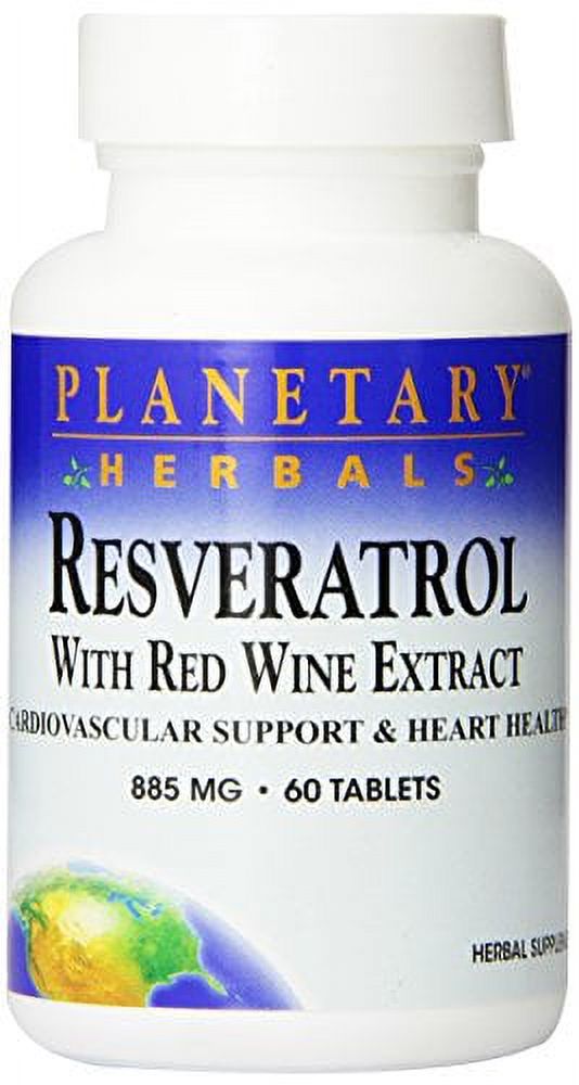 Resveratrol with Red Wine Extract 885 mg 60 tablet (foto de archivo)