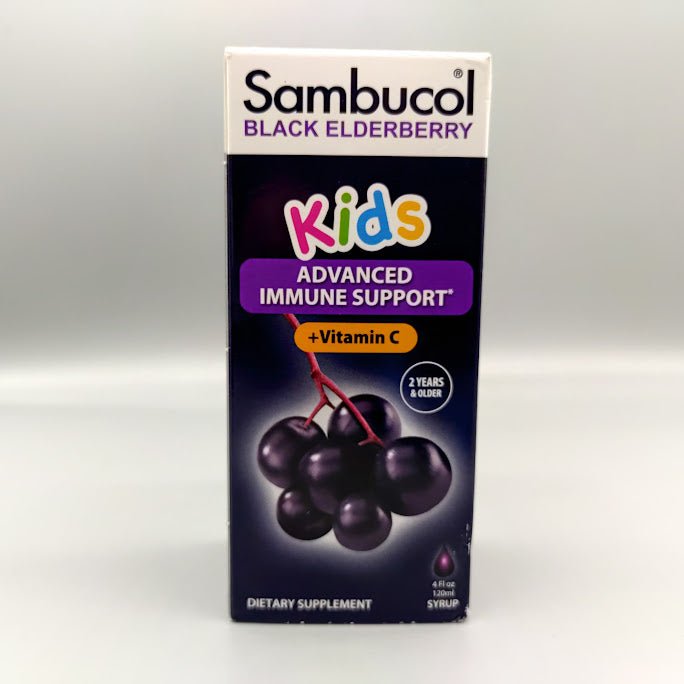 Sambucol Kids jarabe de saúco negro 4 oz con vitamina C (foto de archivo)
