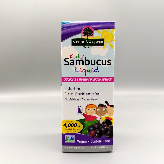 Sambucus Kids - Kid's Formula - Infused with Echinacea + Astragalus - 4,000mg Black Elderberries - 4oz