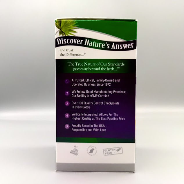 Saw Palmetto Estandarizado 690 mg Nature's Answer, 120 Cáps Veganas — imagen 8