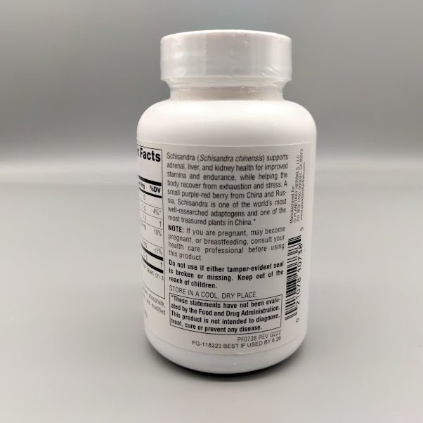 Schisandra - Stamina and Endurance - 600mg - 60 Tablets de Planetary Herbals — vista posterior