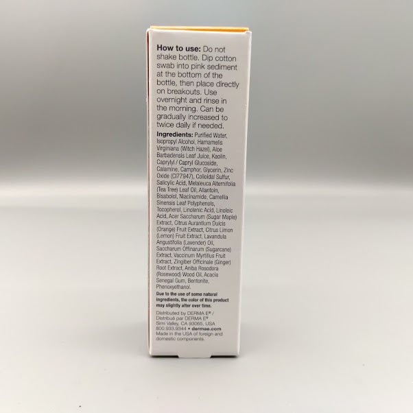 Tratamiento de Sulfuro para Brotes y Piel Grasa en PR de Derma-E — vista lateral