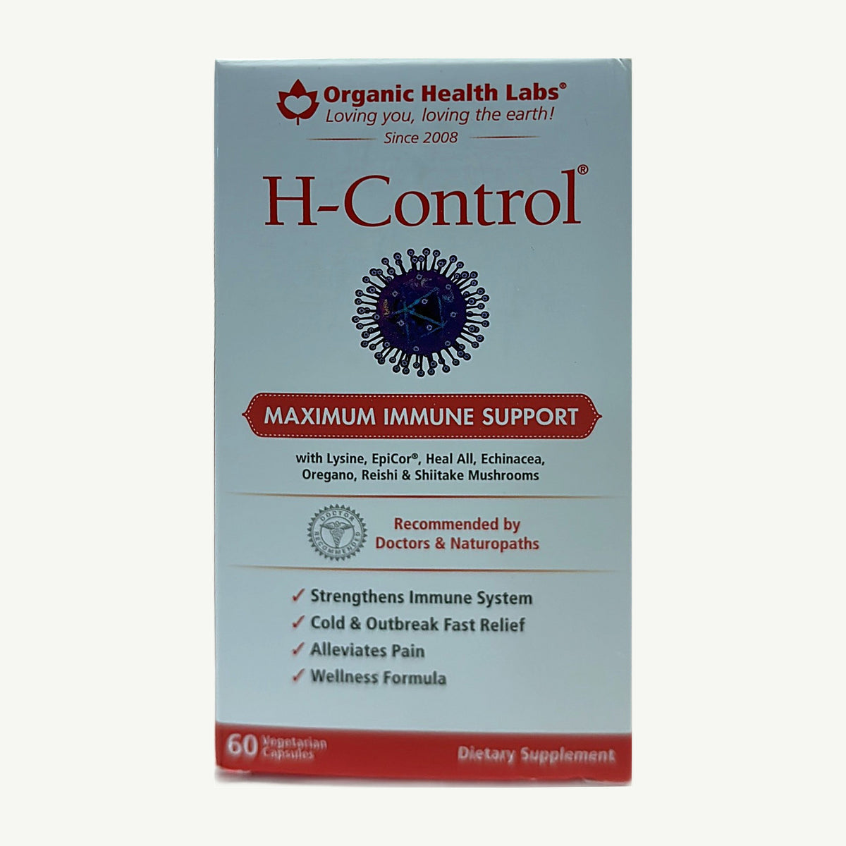 H-Control Organic Health Labs: foto real del envase tomada en la tienda Borinquen Natural (1 de 2)