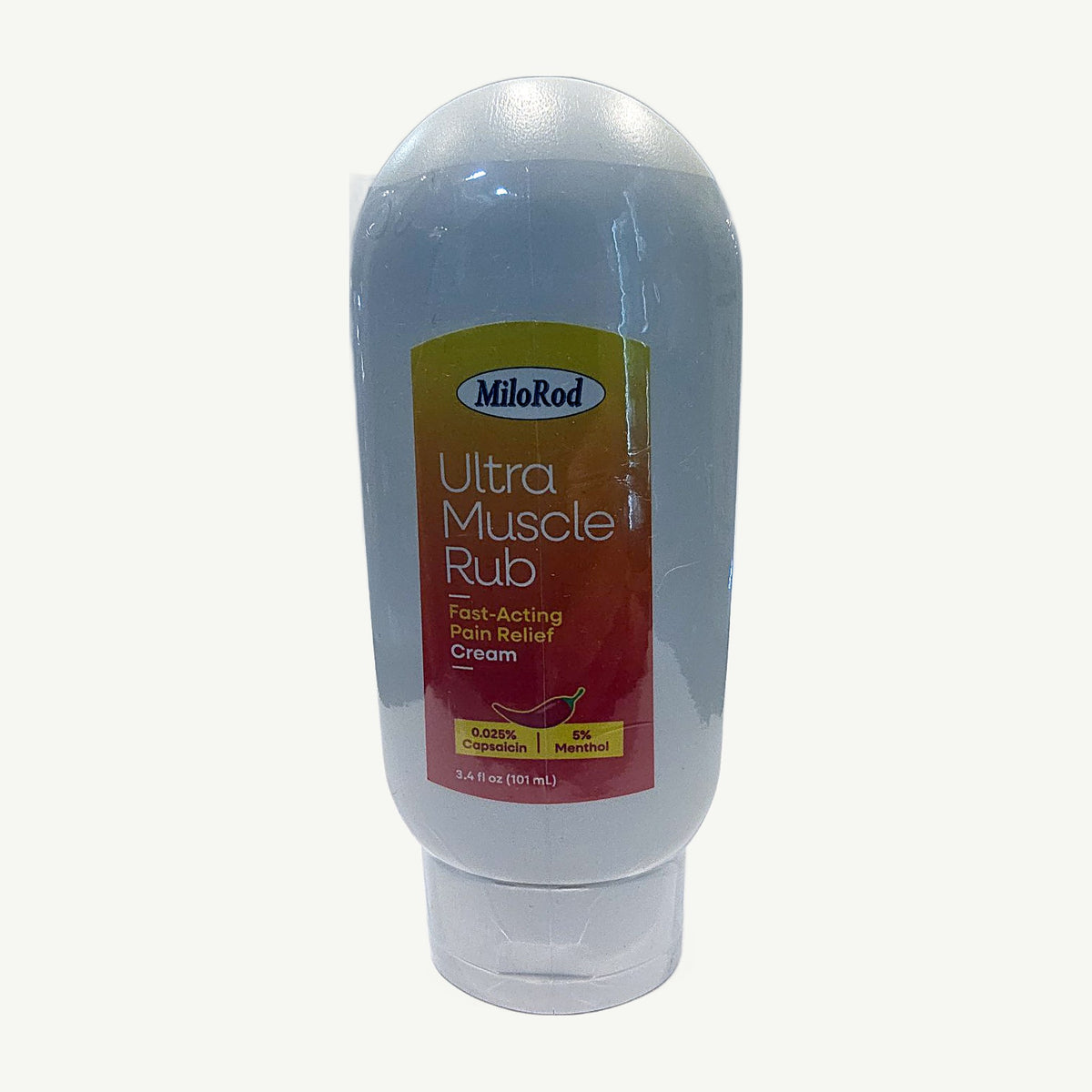 Ultra Muscle Rub de MiloRod: foto real del envase tomada en la tienda Borinquen Natural (1 de 2)