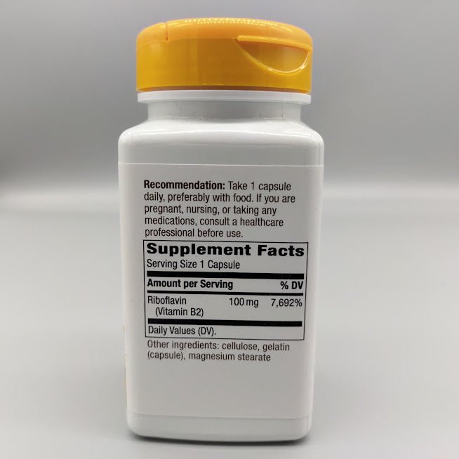 Vit B-2 100 mg 100 caps Nature's Way (foto de archivo)