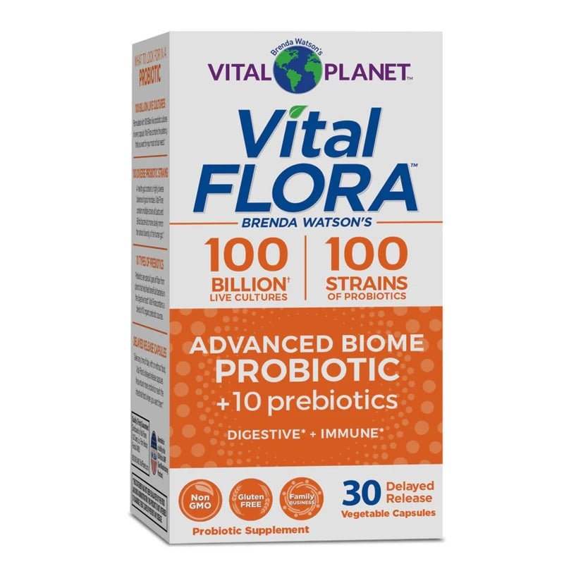 Vital Flora Advanced Biome Probiotic + 10 Probiotics 30 VegCap