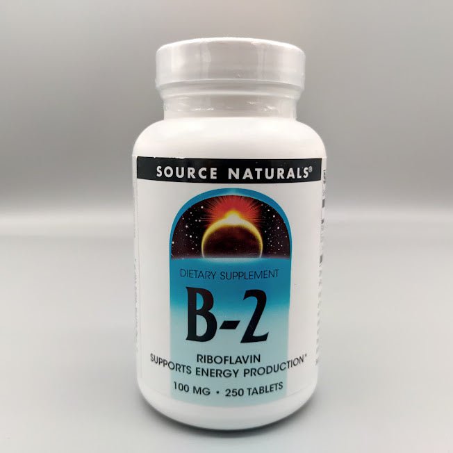 Vitamina B-2 Riboflavina 100 mg Source Naturals, 250 Tabletas