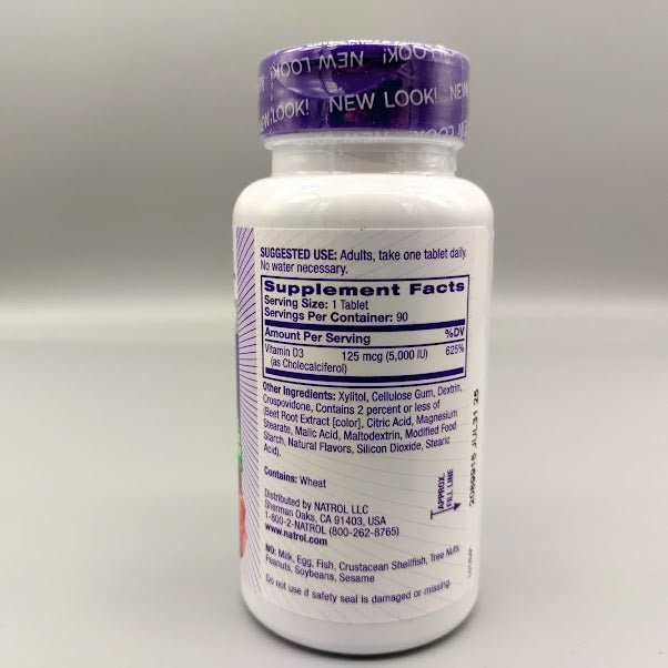 Vitamin D3 - 5,000IU - Fast Dissolve Strawberry