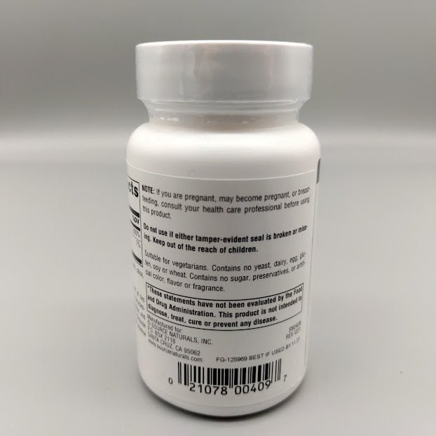 Vitamina B-2 Riboflavina 100MG - 100 Tablets de Source Naturals — vista posterior