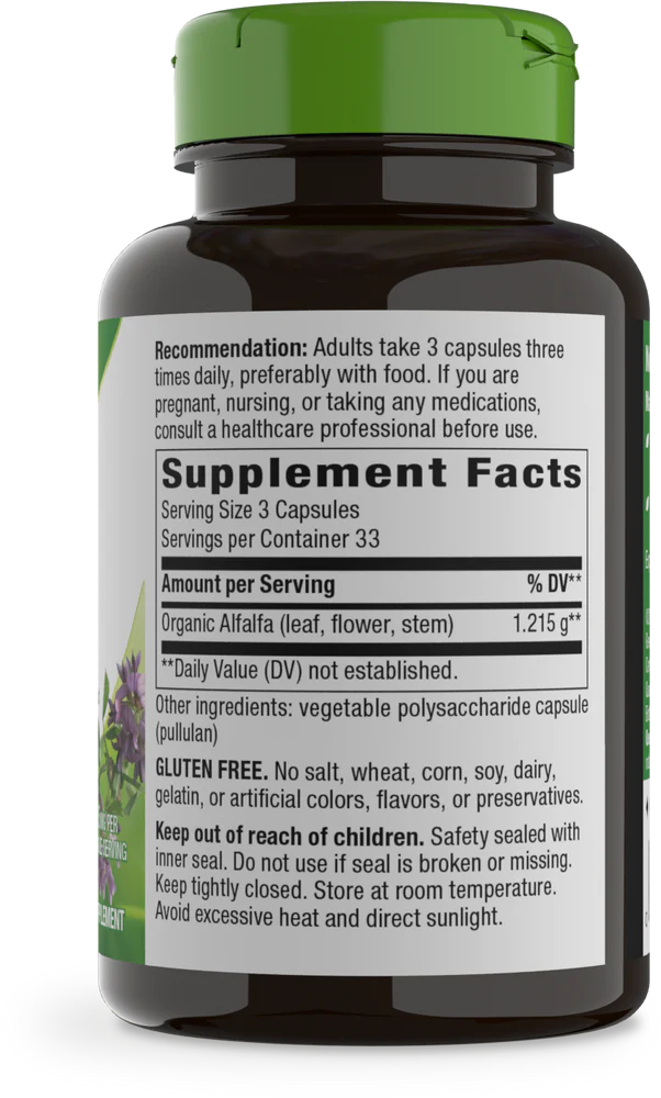 Alfalfa Leaves 100 Capsulas