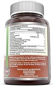 Amazing Omega Flaxseed Oil 1200 mg 250 softgel de Amazing Nutrition — etiqueta con los ingredientes