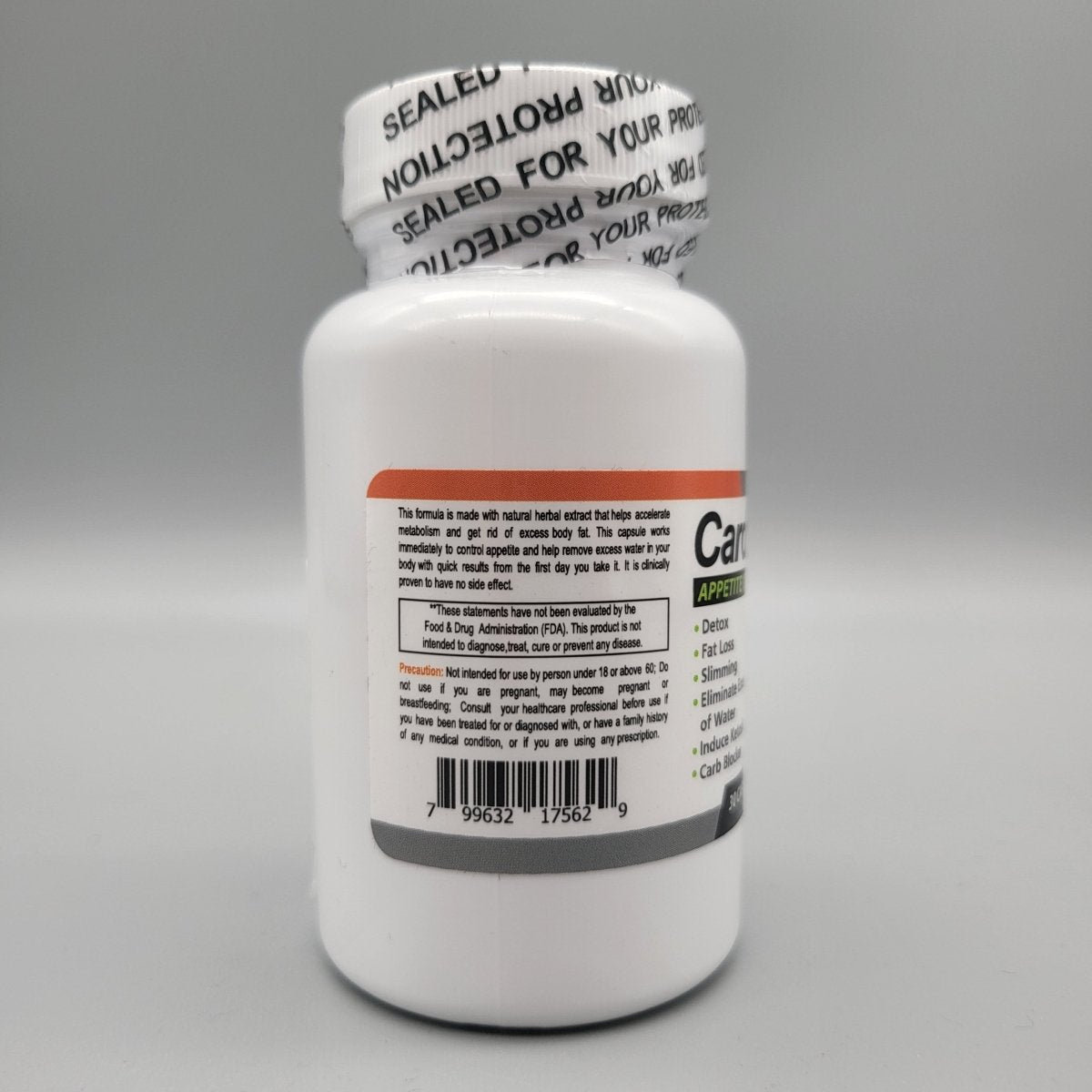 Cardislim 30 cápsulas control de apetito unisex — etiqueta con los ingredientes