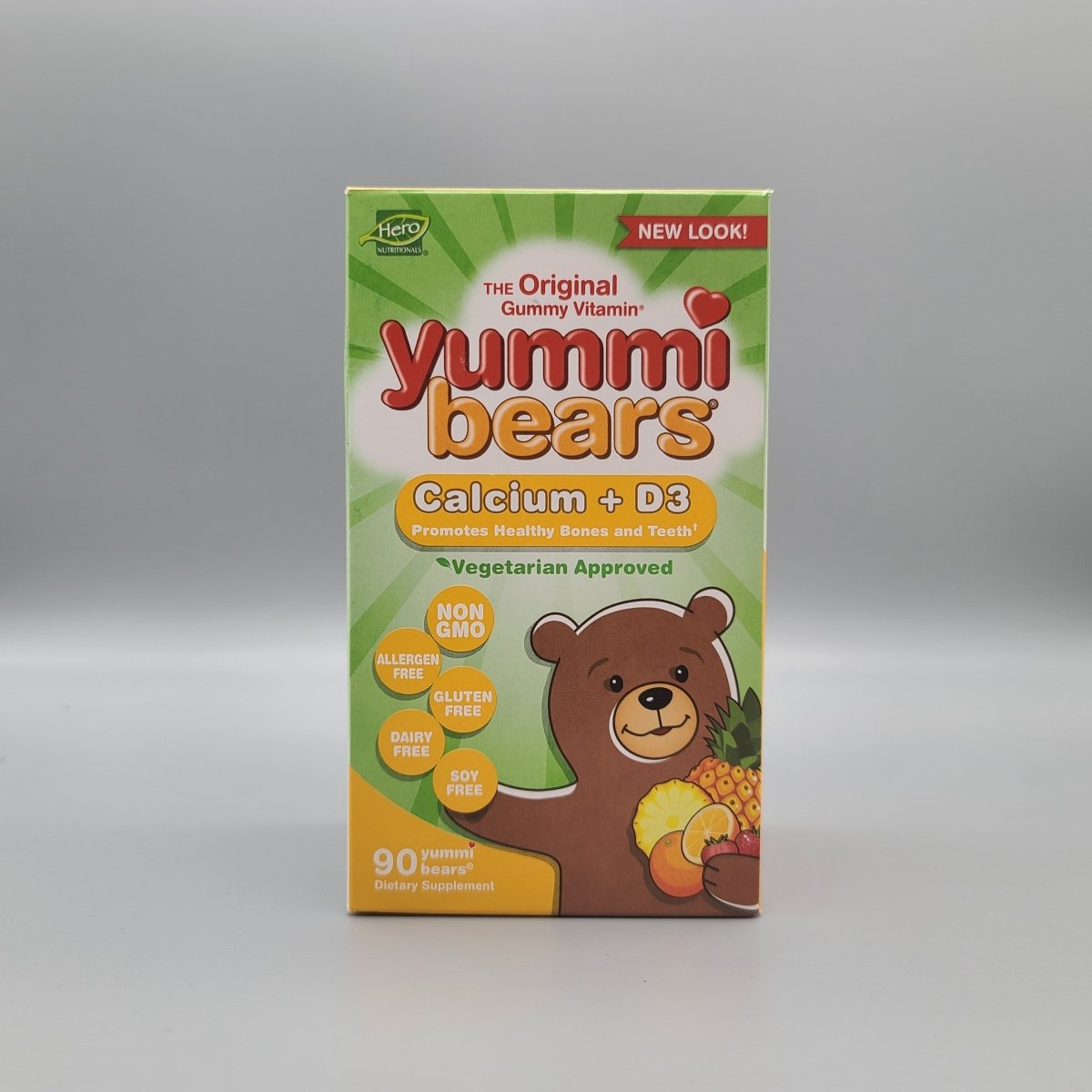 Calcium + Vitamin D3, Vegetarian, Sour - 90 Gummy Bears