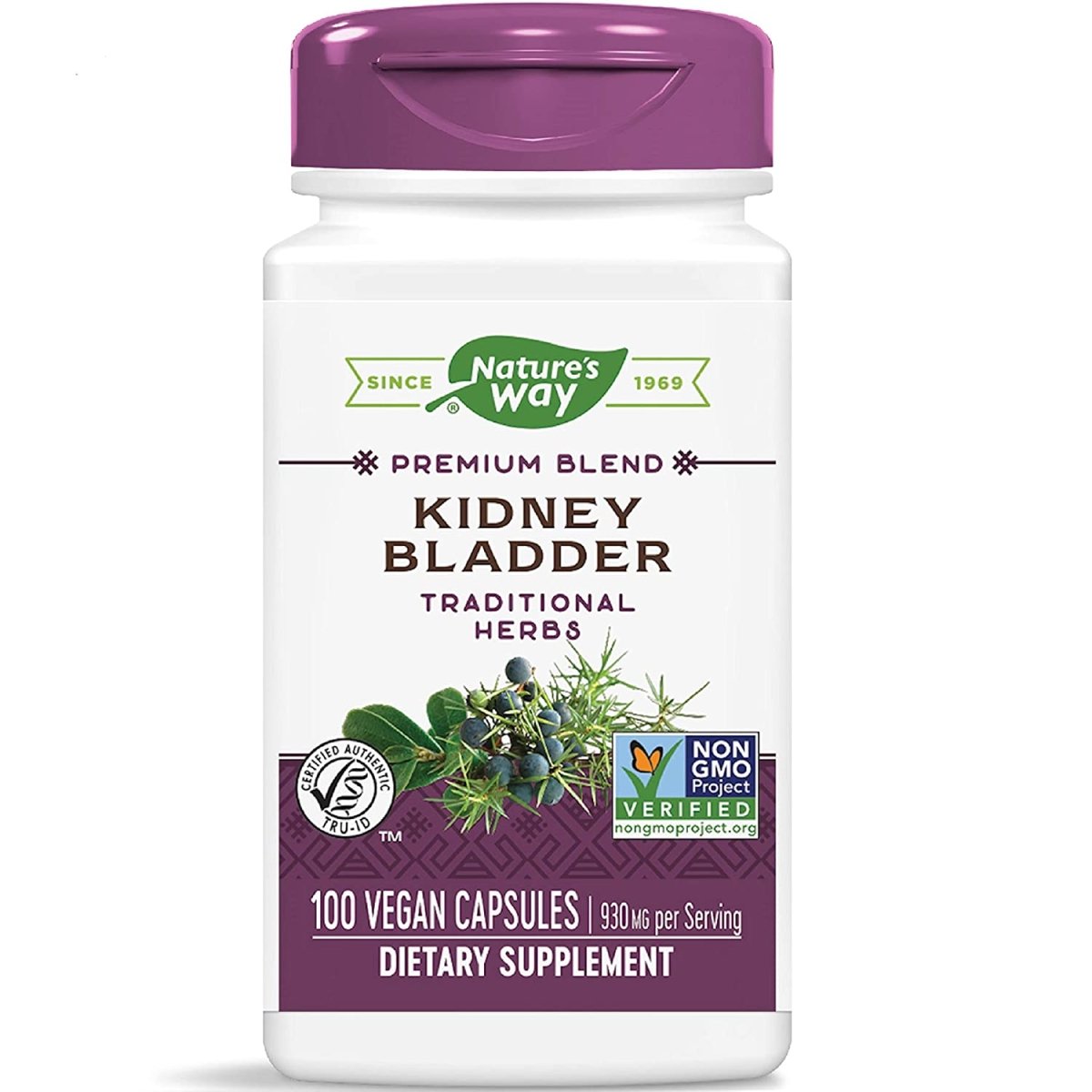 Kidney Bladder Nature's Way con Uva Ursi y Enebro, 100 Cápsulas