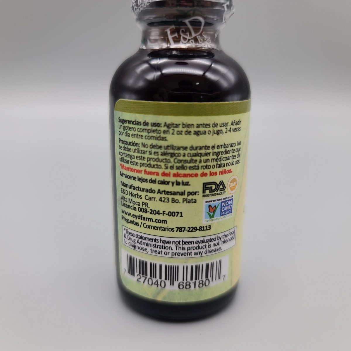 Lemon Grass en Gotas 1 oz Tintura de Limoncillo Natural