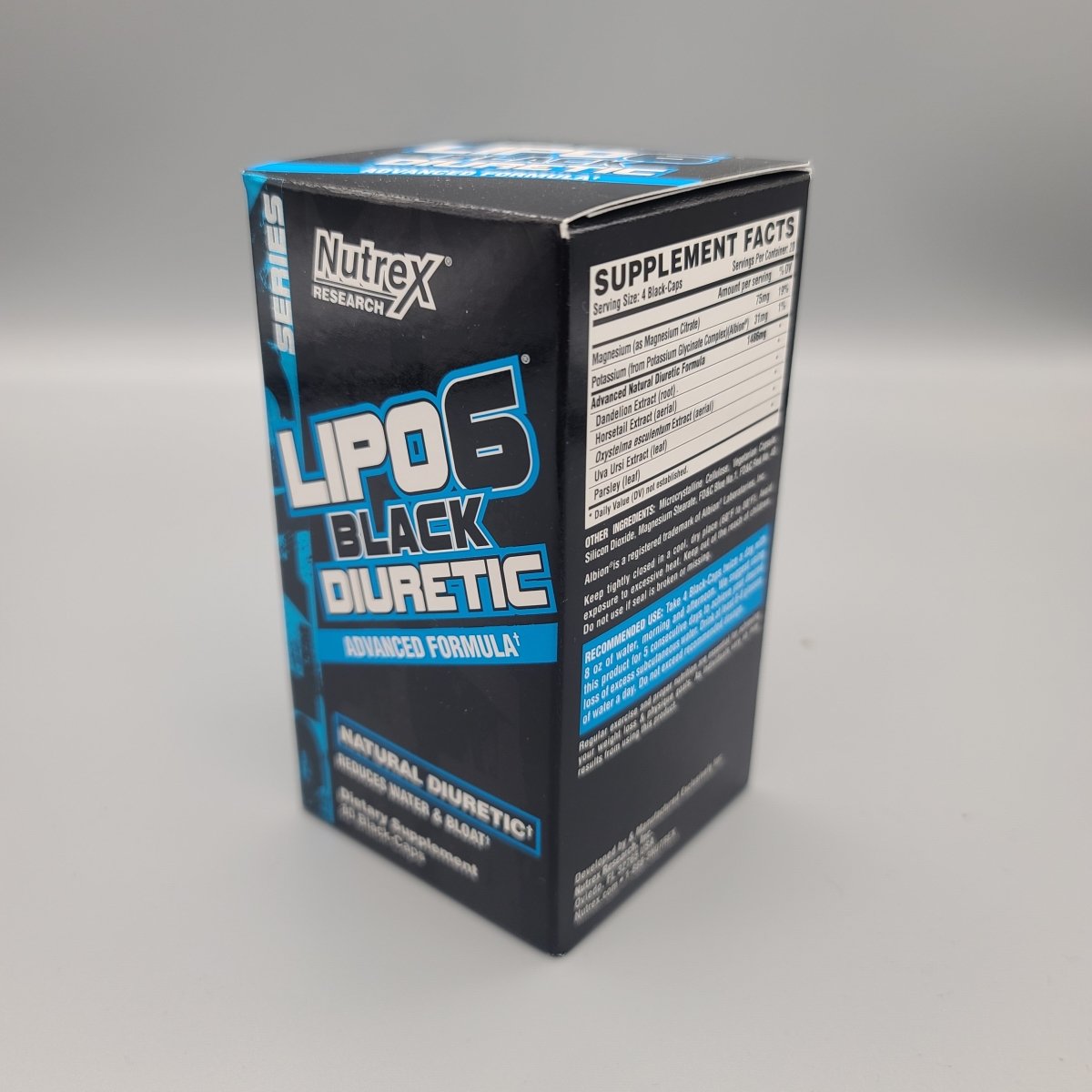 Lipo 6 - Black - Diuretic - Reduces Water & Bloat - 60 Black Capsules