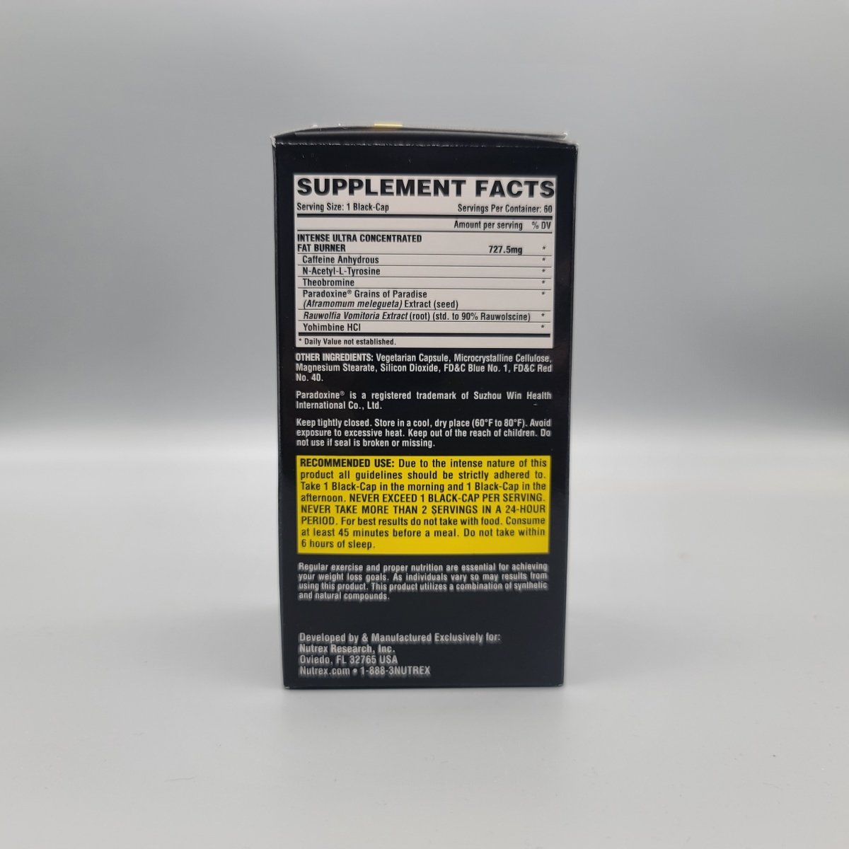 Lipo 6 - Black Intense - Ultra Concentrate - Intense Fat Burner - 60 Black Capsules