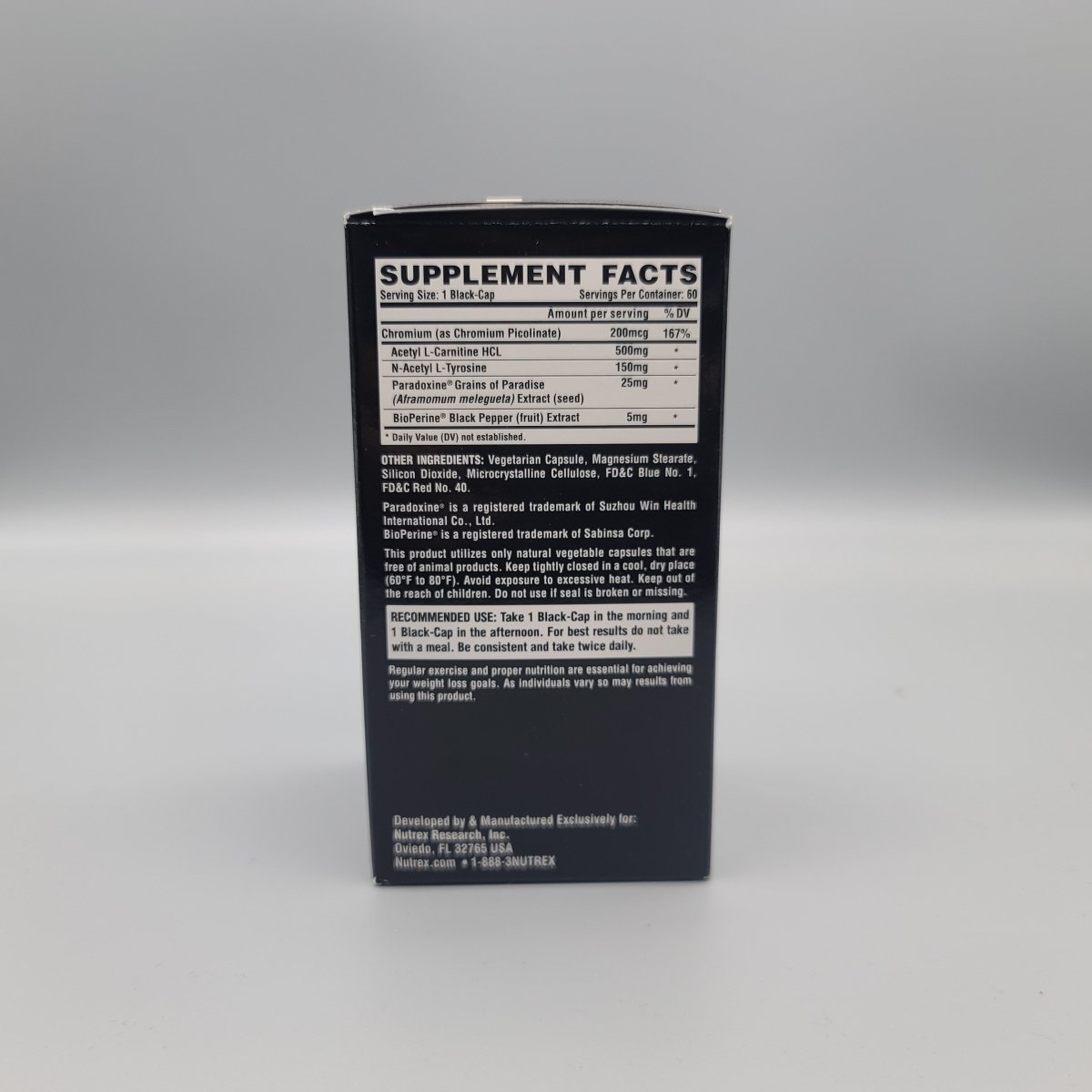 Lipo 6 - Black - Stim-Free - Ultra Concentrate - Stimulant Free - Weight Loss Spport - 60 Black Capsules