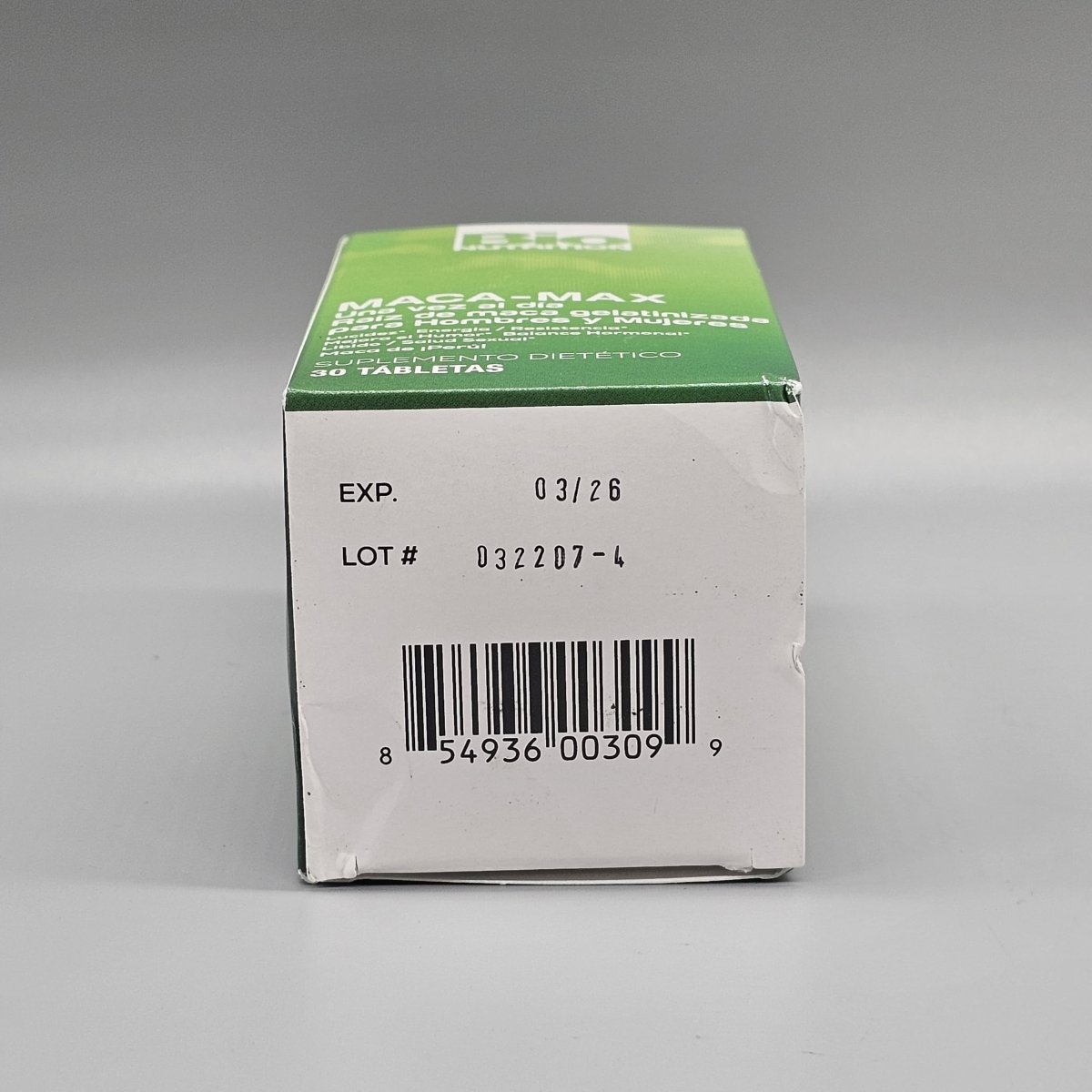 Maca-Max 1000 mg 30 Tabletas para Energía y Vitalidad de Bio Nutrition — presentación