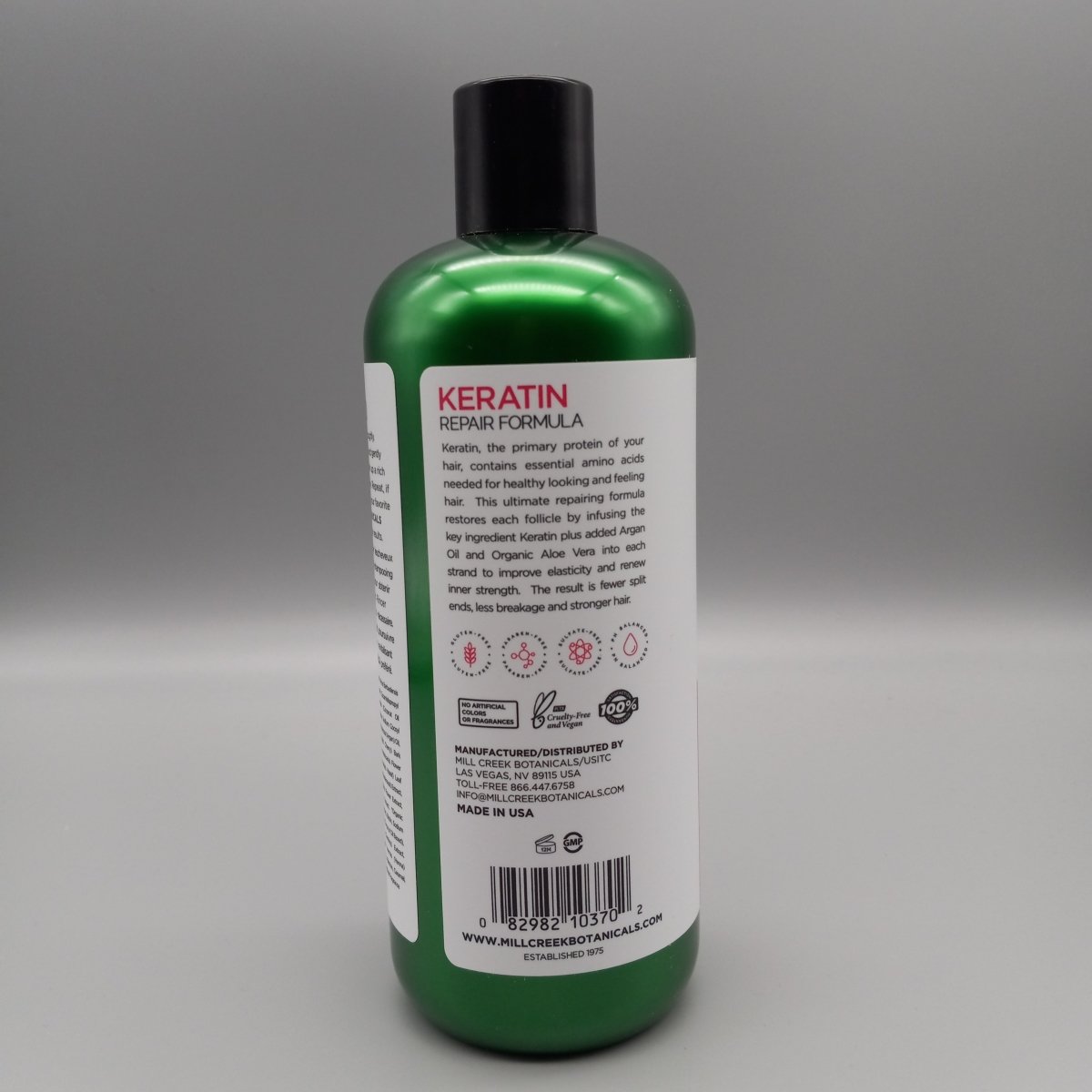 Mill Creek Botanicals-Keratin Repair Formula- Shampoo-Vegan/Paraben/Sulfate Free 14oz