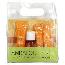 On the Go Essentials Brightening Routine Kit 4pc de Andalou Naturals