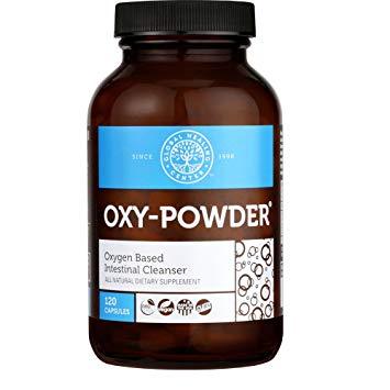 Oxy-Powder - Oxygen Based Colon Cleanser - 120 Capsules (foto de archivo)