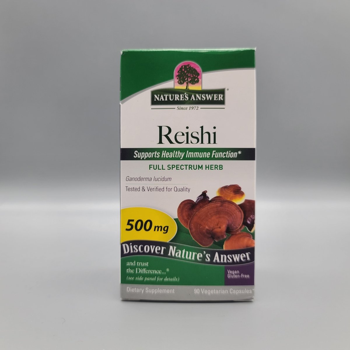 Reishi - Ganoderma Lucidum - Vegetarian Capsules - 90-Count (foto de archivo)