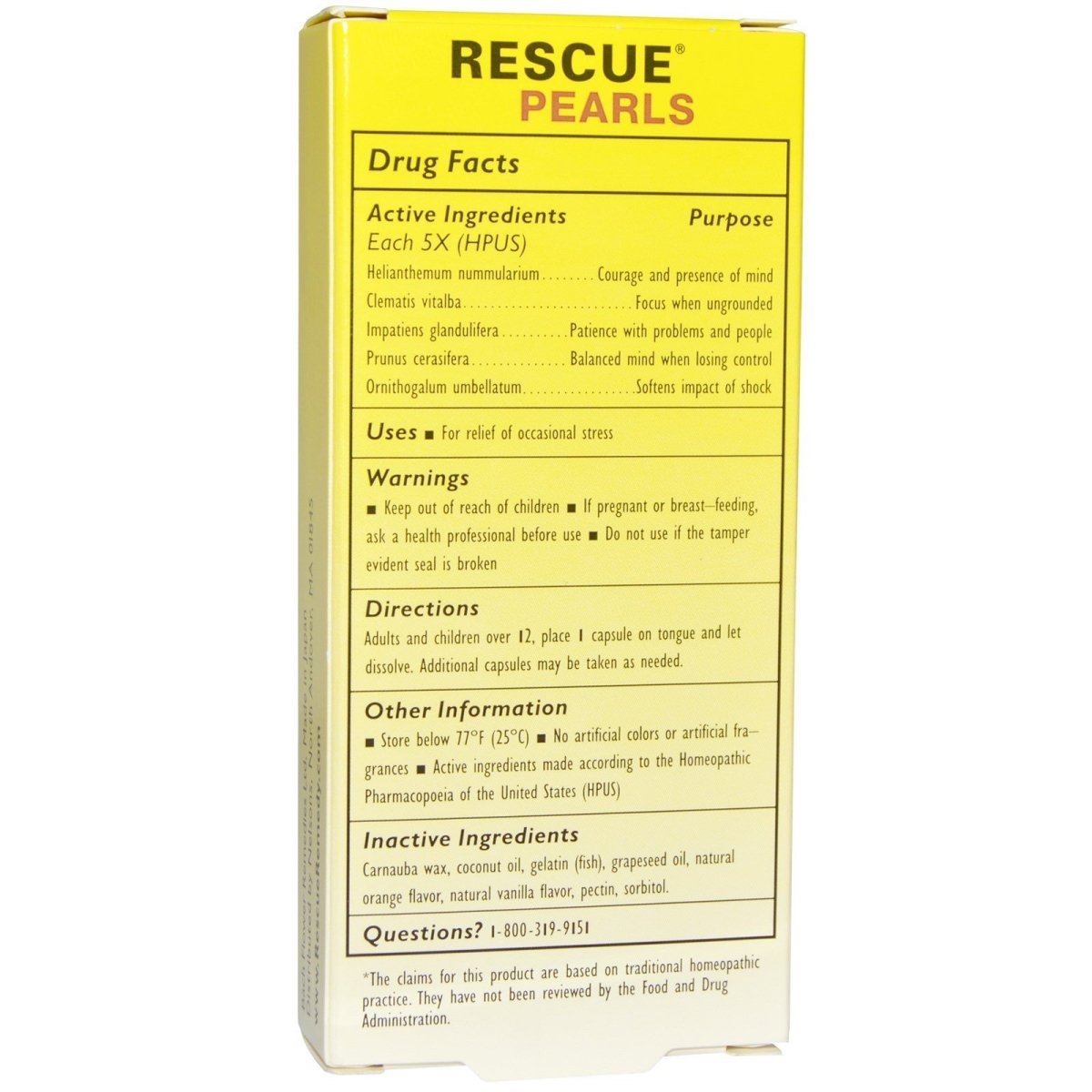 Rescue Pearls - Natural Stress Relief - 28 Caplets