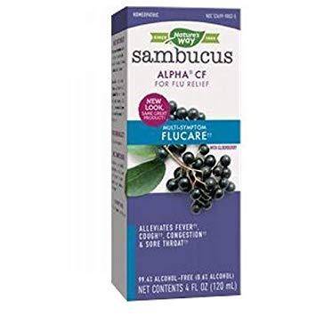 Sambucus - Alpha CF For Flue Releif - Multi-Symptom Flucare with Elderberry - 4oz  