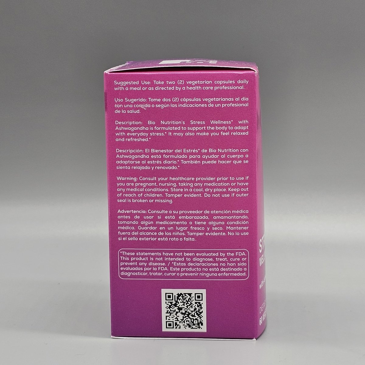 Stress Wellness with Ashwaganda - 445mg - 60 Vegetarian Capsules