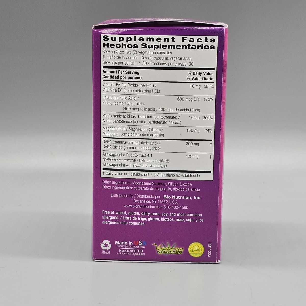 Stress Wellness with Ashwaganda - 445mg - 60 Vegetarian Capsules