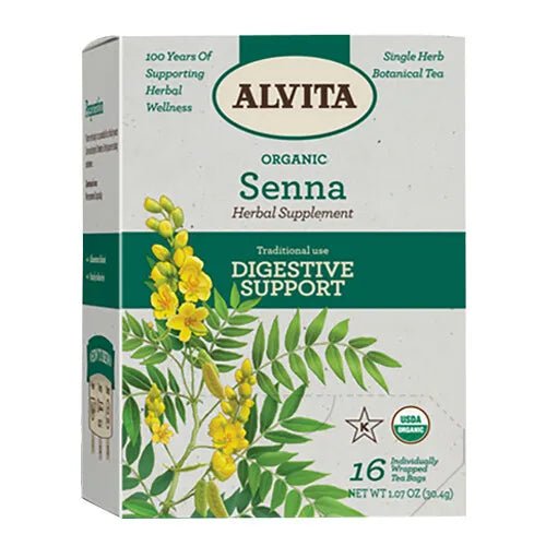 Suplemento de té de hierbas Senna Leaf de tés Alvita