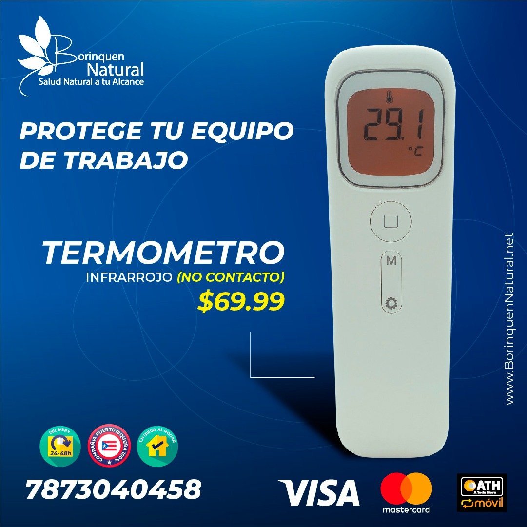 Termómetro Digital - Infrarrojo - Detector Temperaturas - No Contacto - FDA Standard