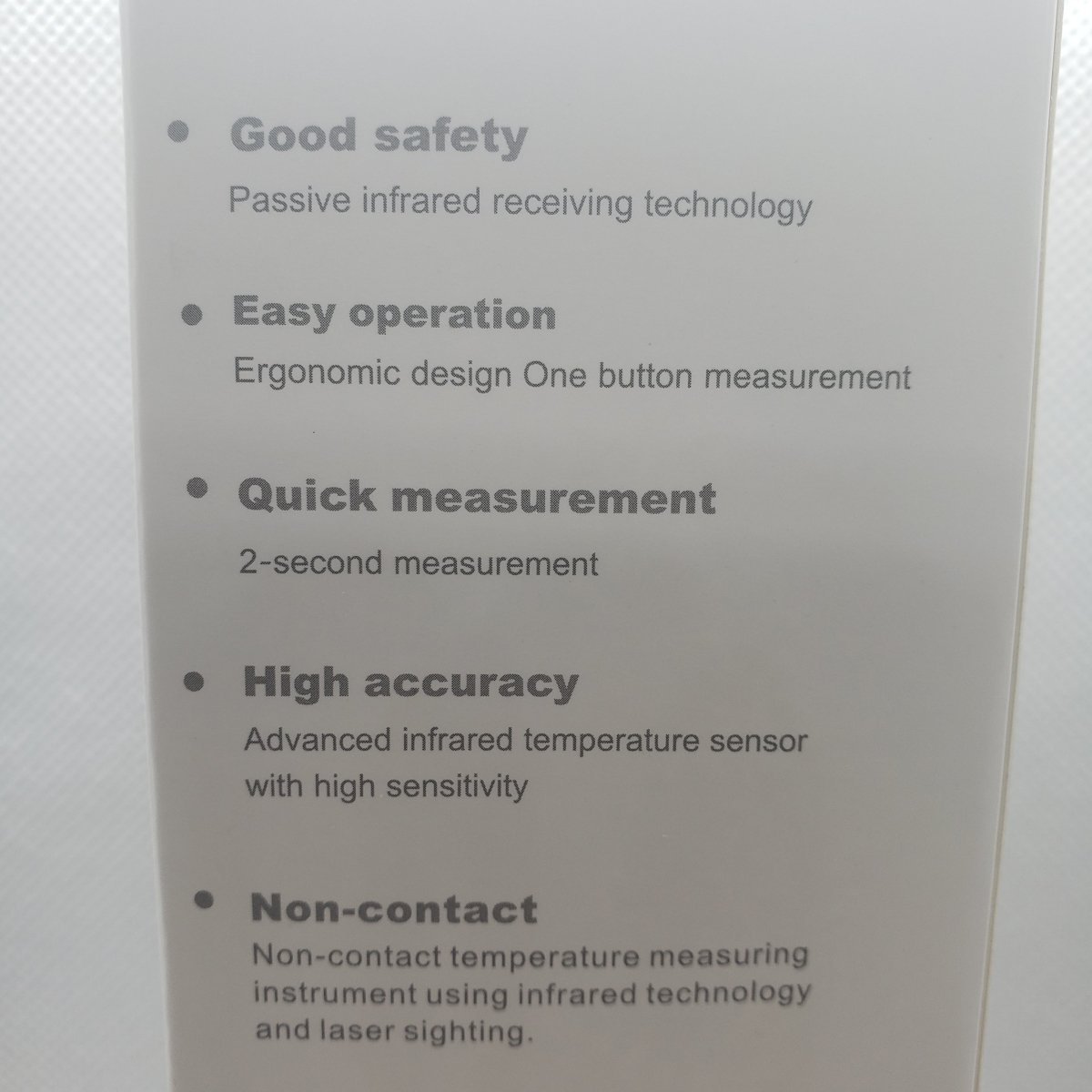 Termómetro - Infrarrojo - Detector Temperaturas - No Contacto - FDA Standard
