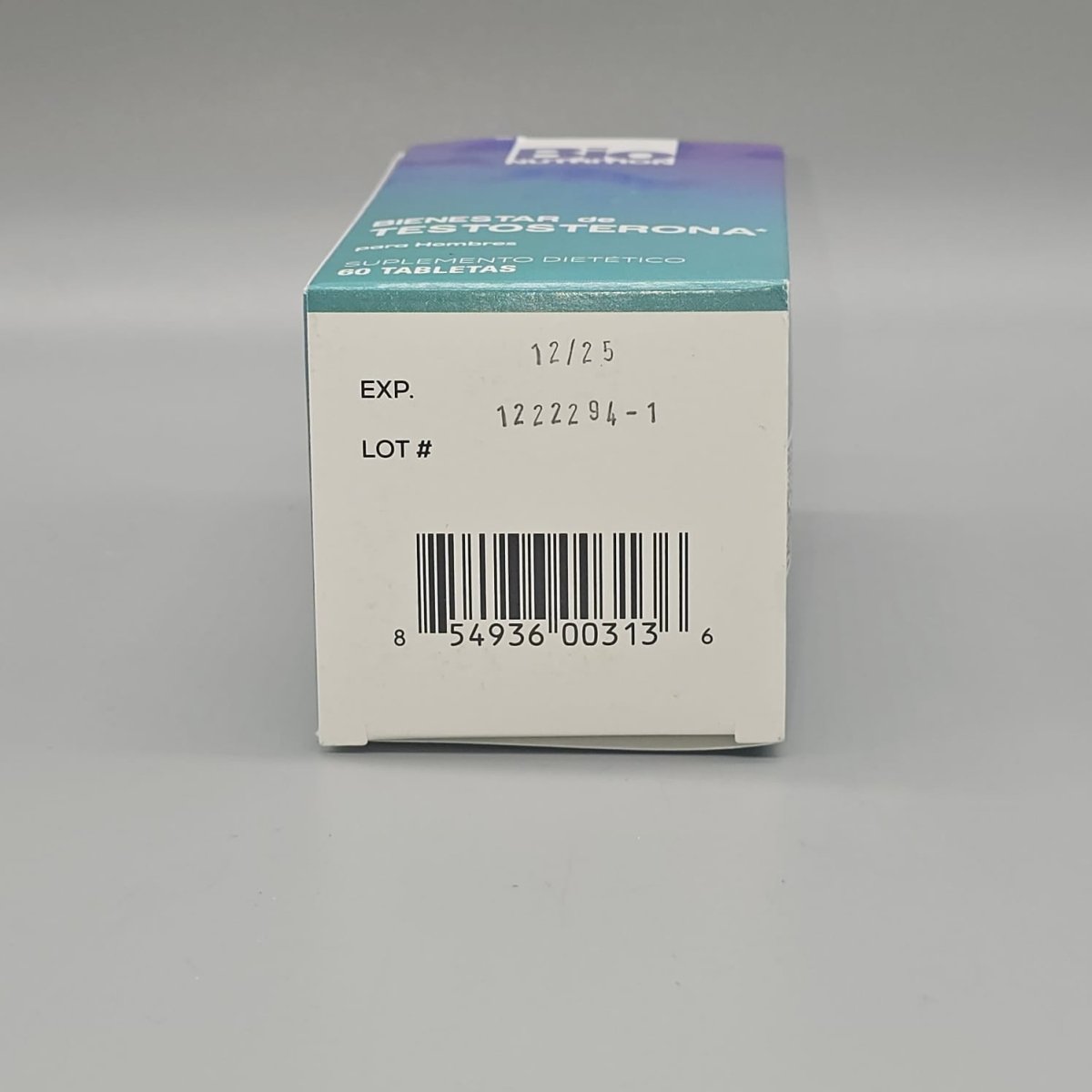 Testosterone Wellness for Men - 60 Tablets - Bio Nutrition — etiqueta del producto