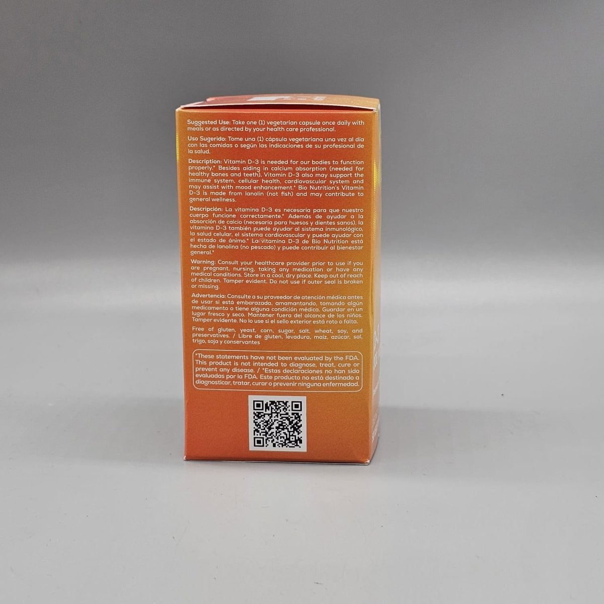 Vitamin D-3 - 12,000 IU - 50 Capsules - Bio Nutrition