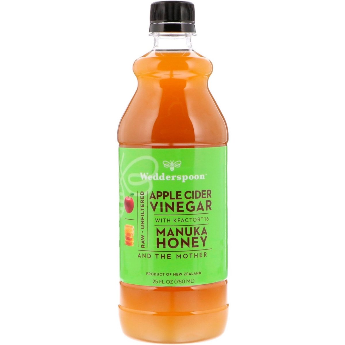 Wedderspoon Apple Cider Vinegar With Monofloral Manuka Honey &amp; The Mother, 25 fl oz