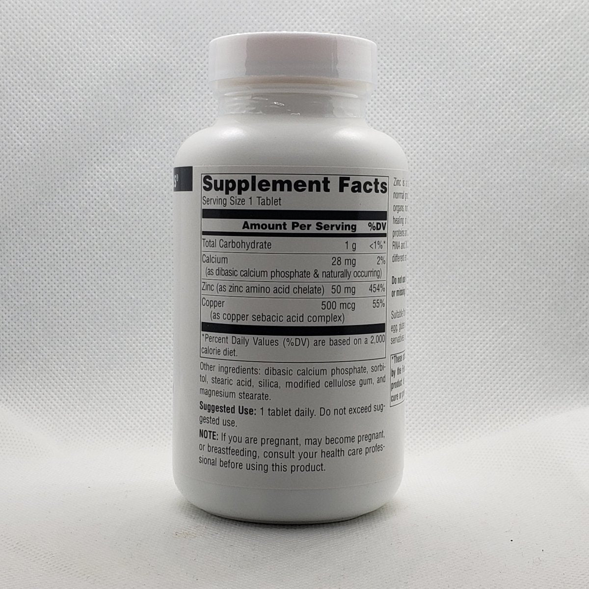Zinc - Amino Acid Chelate - 50mg - 250 Tablets