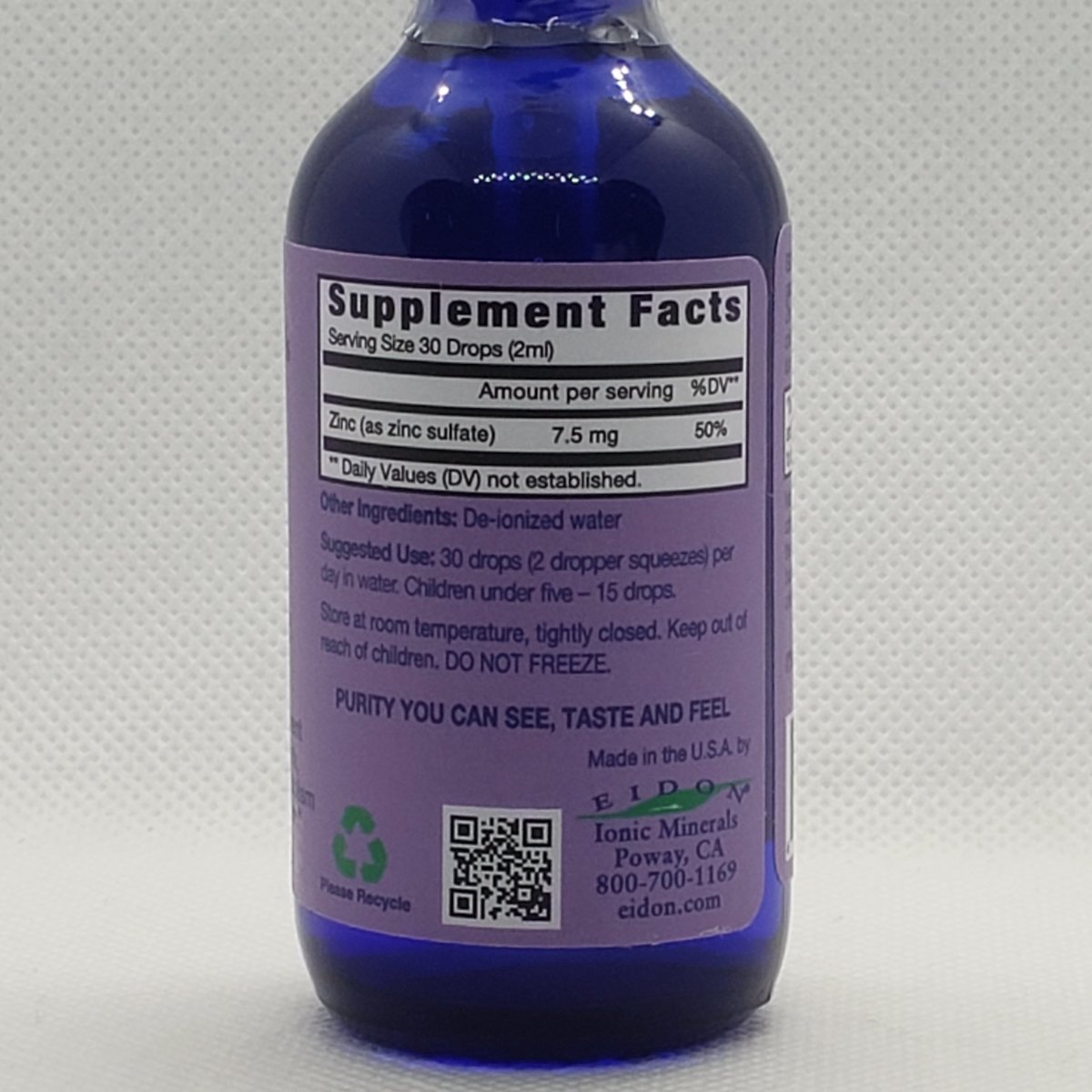 Zinc - Liquid Concentrate - 2oz - 30 Servings