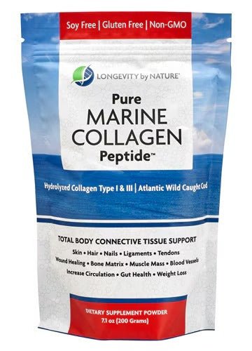 100% Pure Marine Collagen Peptide Powder 7 oz