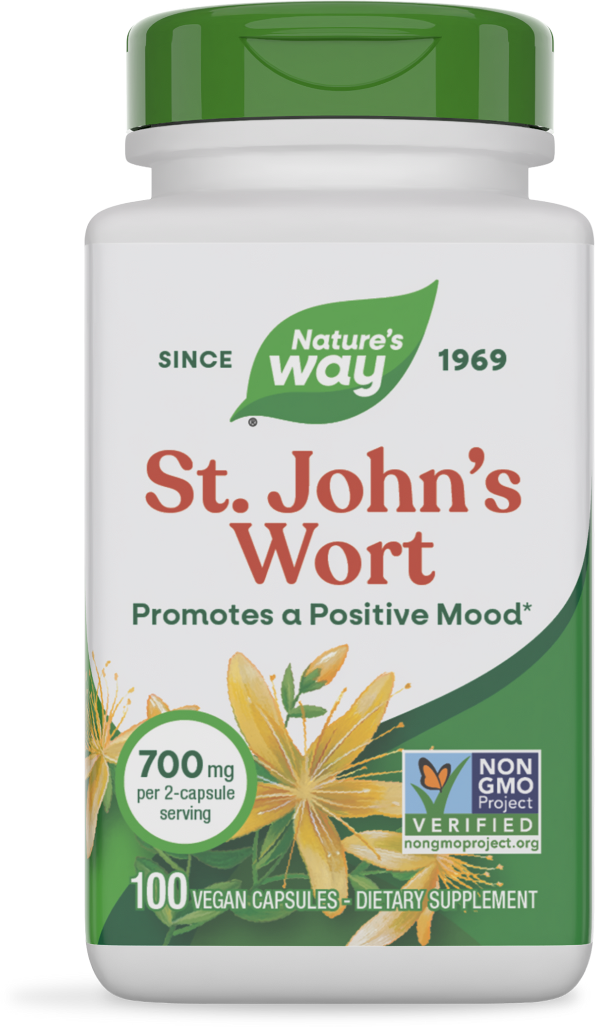Hipérico (St. John's Wort) 350 mg Nature's Way para estado de ánimo, 100 cápsulas